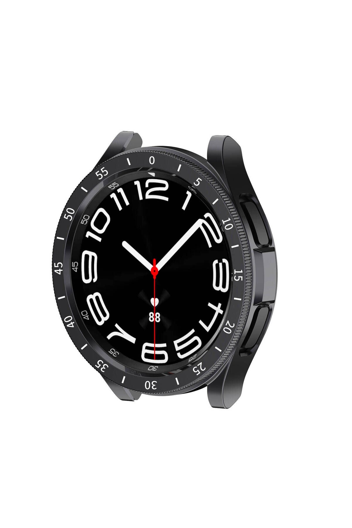 Galaxy Watch 6 Classic 43mm Sert PC Kasa ve Ekran Koruyucu BSAY Sport Watch Gard 29 - Beyaz Siyah