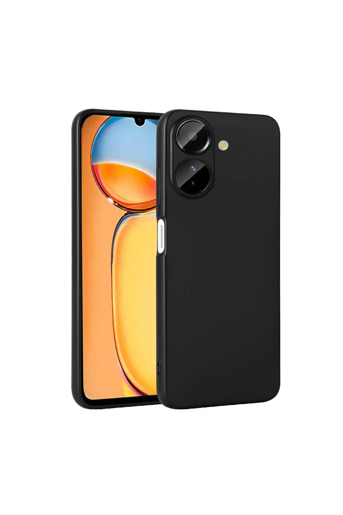 Poco C65 Kılıf NXAR Premier Silikon Kapak-Gold Siyah