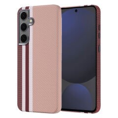 Galaxy S24 FE Kılıf M-safe Şarj Özellikli Karbon Fiber Görünümlü Zore Nekst Kılıf Yeşil