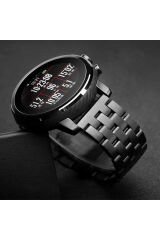 Gear S3 (22mm) Uyumlu KRD-20 Metal BSAY Kordon-Siyah