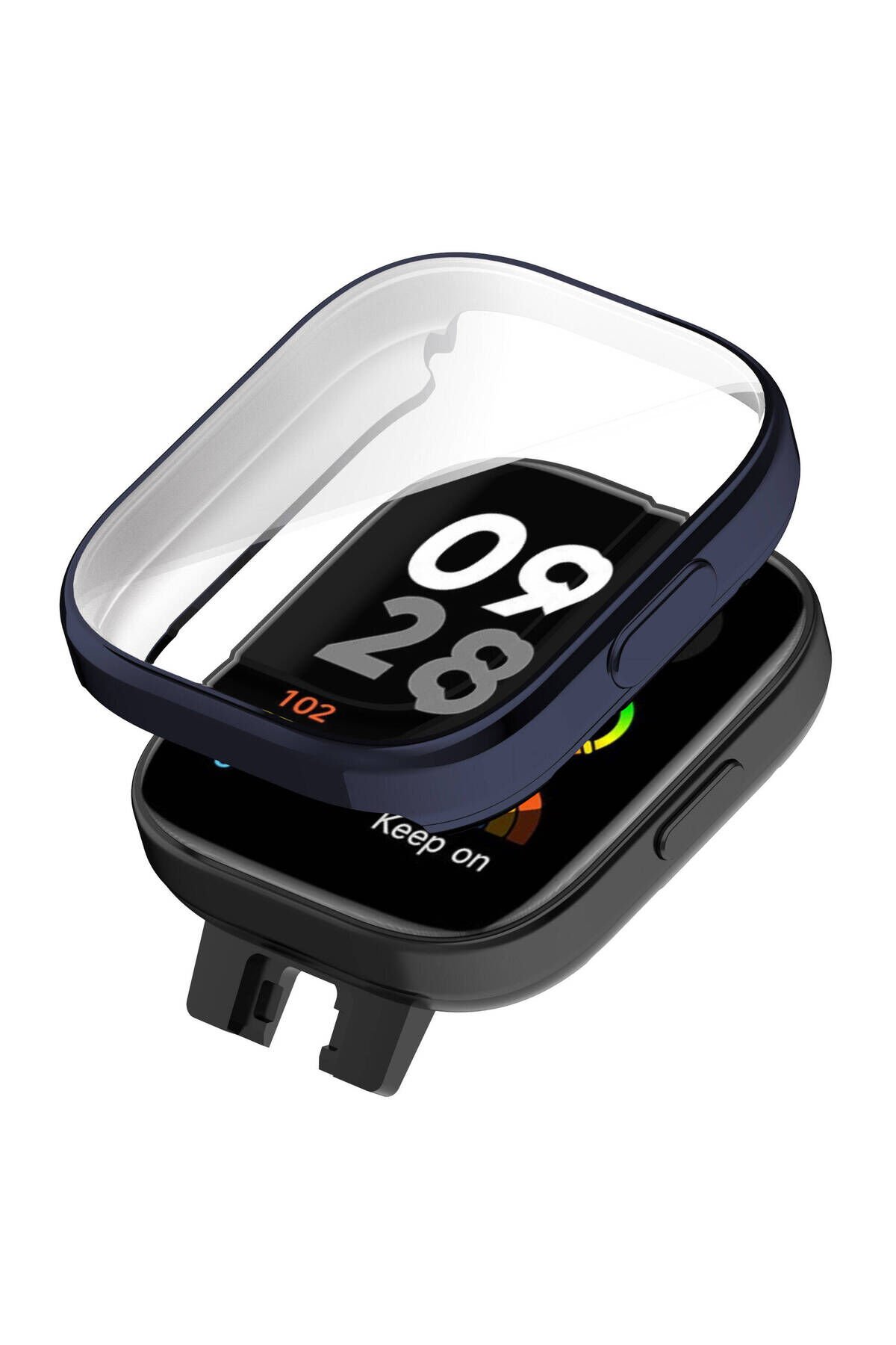 Redmi Watch 3 360 Derece Korumalı Kasa ve Ekran Koruyucu BSAY Watch Gard 30 - Rose Gold Şeffaf