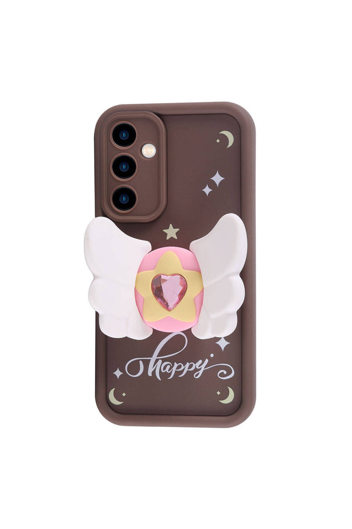 Galaxy A05S Kılıf Kamera Korumalı Figür Tasarımlı ATA Kapya Kapak-Pembe Koyu Pembe Koyu