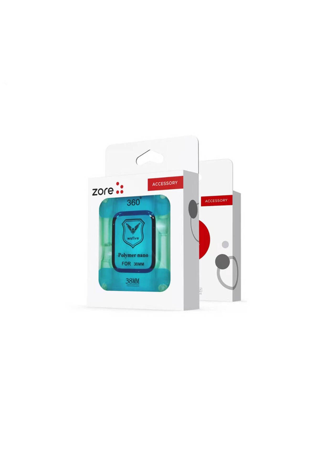 Watch 38mm BSAY Polymer Nano Ekran Koruyucu + Kolay Uygulama Aparatlı - Siyah Siyah