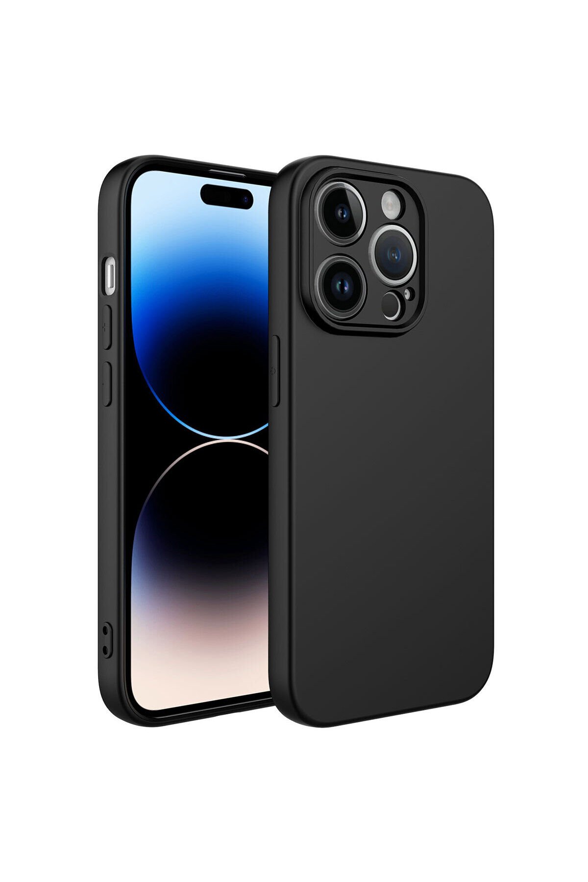 iPhone 14 Pro Uyumlu BSAY Kamera Korumalı Mara Lansman Kılıf-Koyu Yeşil Siyah