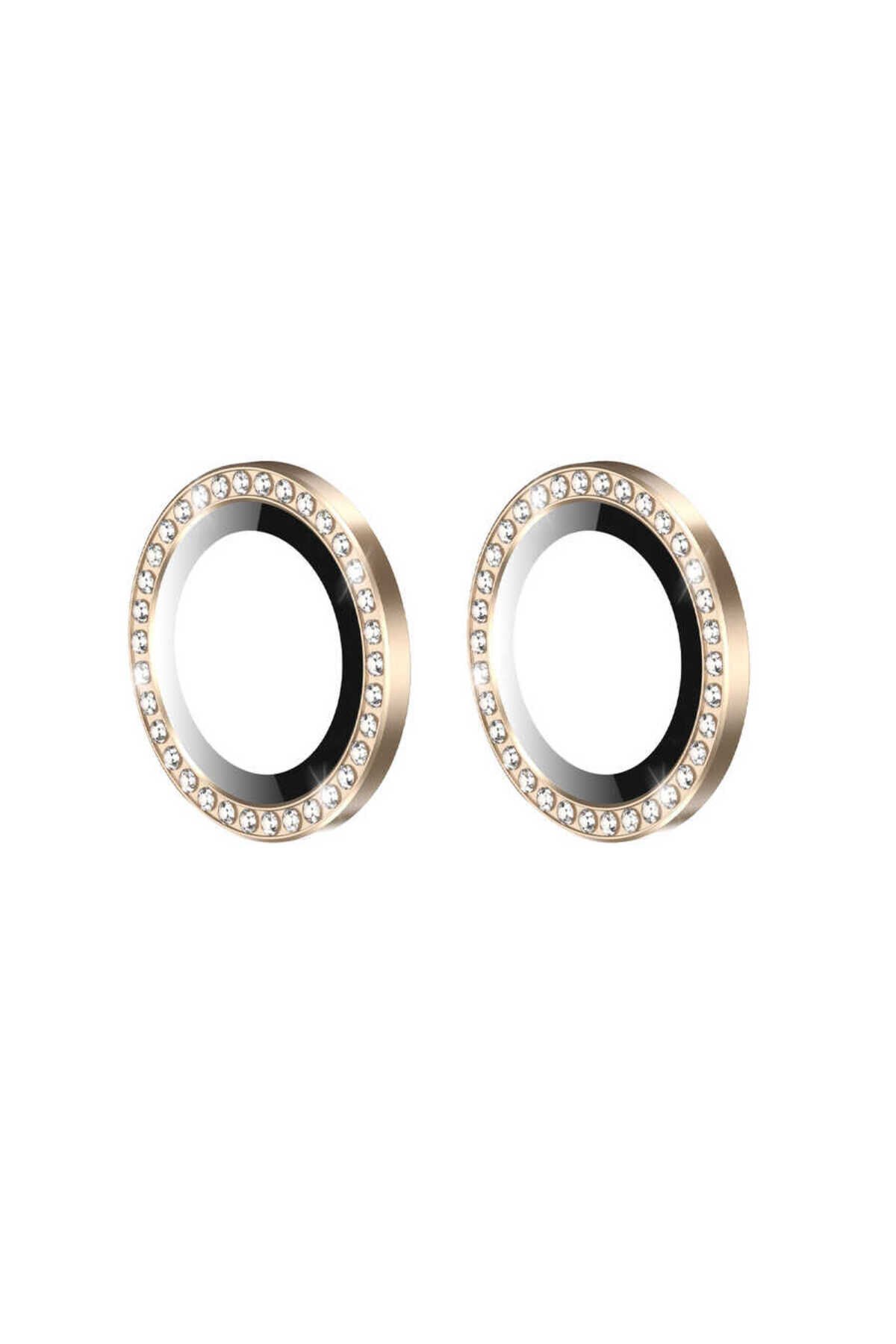 iPhone 12 Mini Uyumlu BSAY CL-06 Kamera Koruyucu-Gümüş Gold