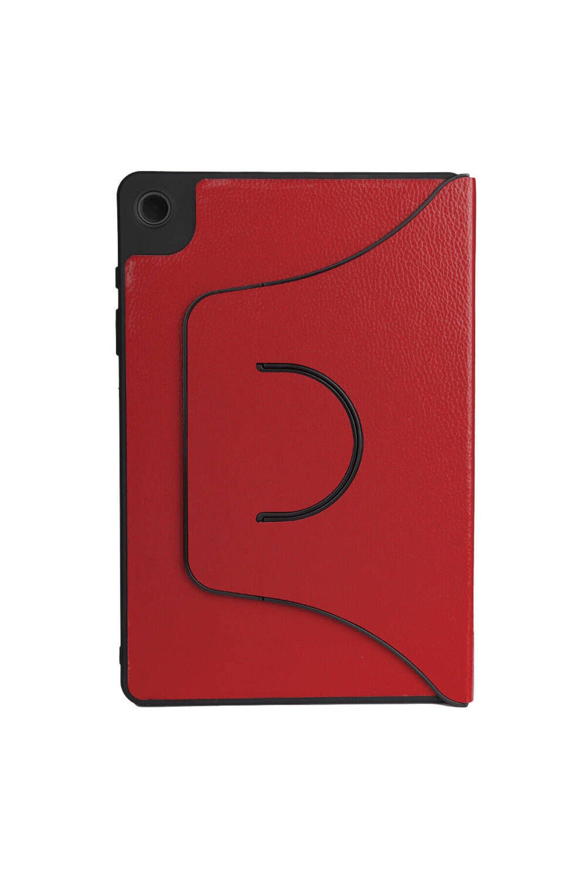 Galaxy Tab A9 Uyumlu Fest Dönebilen Standlı Kılıf-Kırmızı Kırmızı