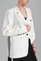 Özel Tasarım Beyaz Ceket Beyaz - L