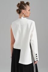 Özel Tasarım Beyaz Ceket Beyaz - L