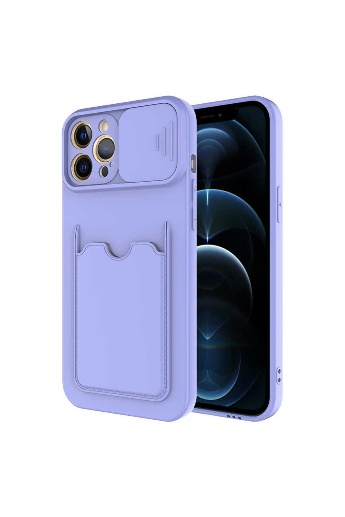 iPhone 12 Pro Uyumlu BSAY Kartix Kılıf-Lila