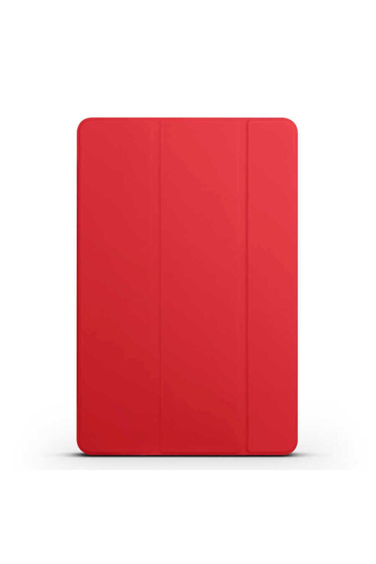 Mi Pad 5 BSAY Smart Cover Standlı 1-1 Kılıf - Mavi Kırmızı