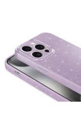 iPhone 15 Pro Max Uyumlu Kamera Korumalı Simli Lüks BSAY Koton Kılıf-Turuncu