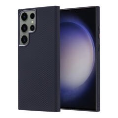 Galaxy S23 Ultra Kılıf M-safe Şarj Özellikli Karbon Fiber Görünümlü Zore Nekst Kılıf