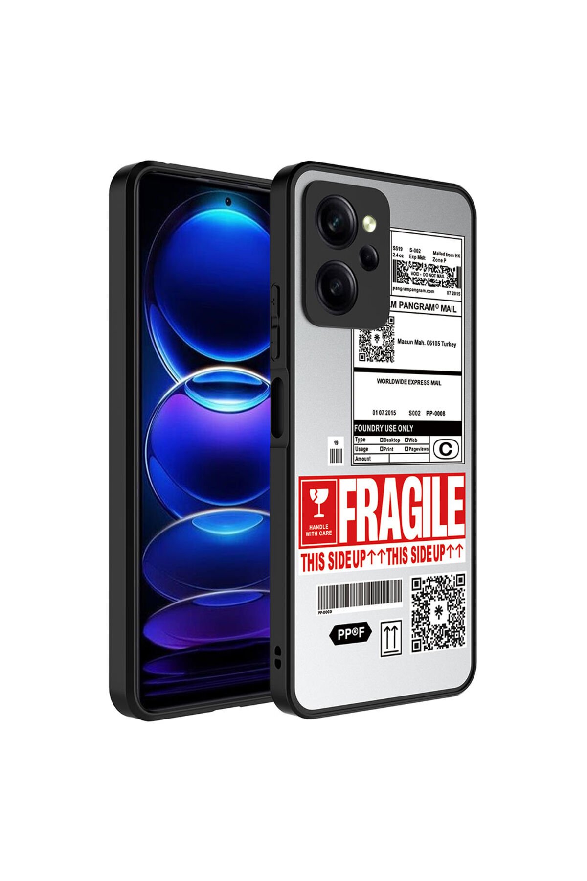 Poco X5 Pro Kılıf Aynalı Desenli Kamera Korumalı Parlak BSAY Mirror Kapak - Kalp Fragile