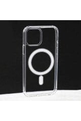 iPhone 11 Pro Max Uyumlu BSAY Tacsafe Wireless Kılıf-Renksiz Renksiz