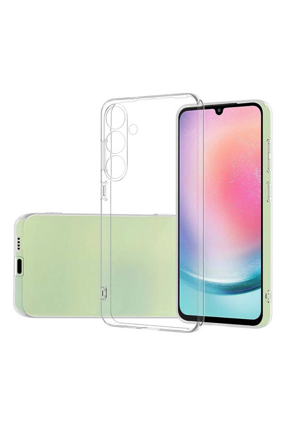 Galaxy S24 Uyumlu BSAY Süper Silikon Kılıf-Renksiz Renksiz
