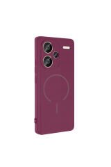 Redmi Note 13 Pro Plus 5G Kılıf M-safe Şarj Özellikli BSAY Meta Kapak - Siyah Turuncu