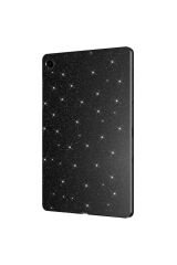 Galaxy Tab S9 FE Simli Parlak Görünümlü Uyumlu BSAY Tablet Koton Kılıf-Pembe Koyu Derin Mor