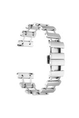 Gear S3 Uyumlu BSAY- KRD-96 22mm Metal Kordon-Siyah Siyah