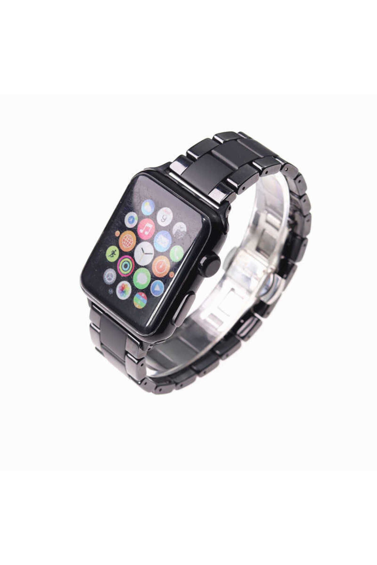 Watch 38mm Mat Seramik Metal BSAY Kordon-Parlak Siyah