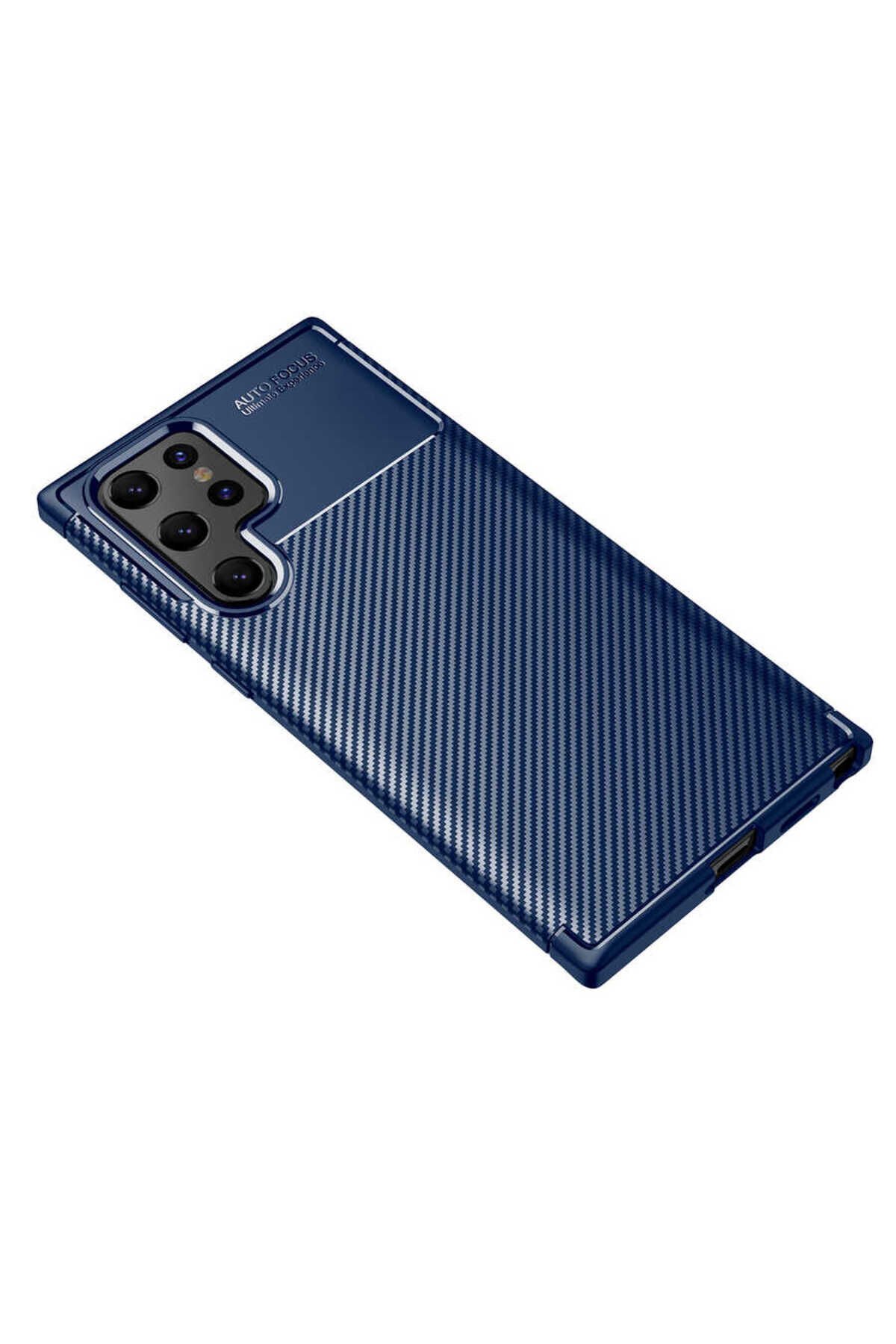 Galaxy S22 Ultra Uyumlu SBT Negro Silikon Kılıf-Lacivert Lacivert