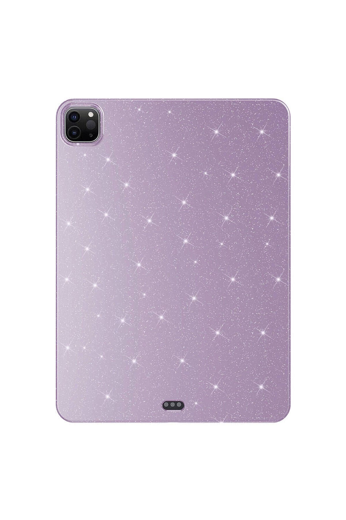 iPad Pro 11 2022 M2 Simli Parlak Görünümlü Uyumlu BSAY Tablet Koton Kılıf-Siyah Pembe