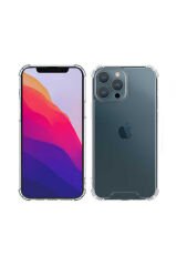iPhone 13 Pro Uyumlu BSAY Kamera Korumalı Nitro Anti Shock Silikon-Renksiz