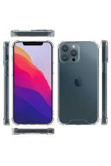iPhone 13 Pro Uyumlu BSAY Kamera Korumalı Nitro Anti Shock Silikon-Renksiz