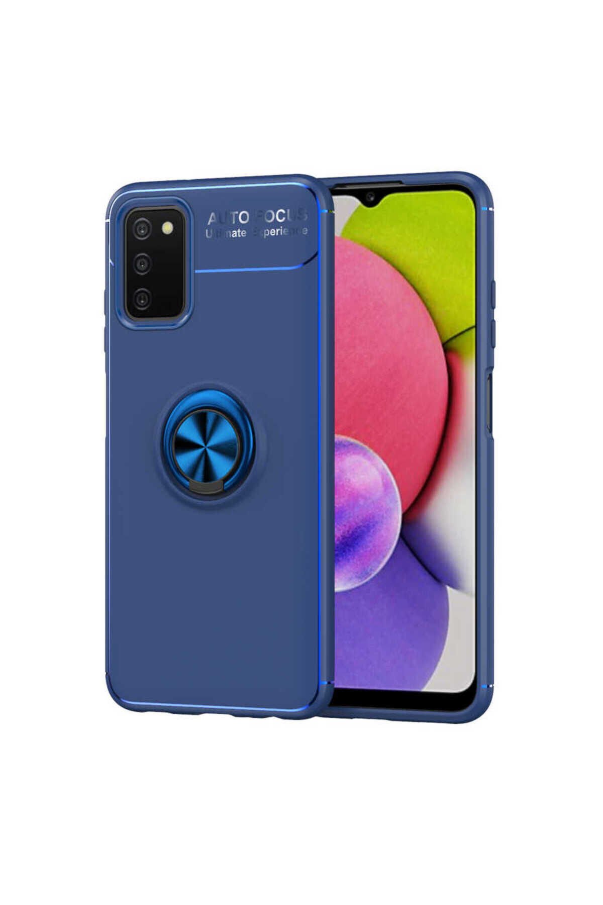 Galaxy A03s Kılıf BSAY Ravel Silikon Kapak - Siyah-Kırmızı Siyah-Mavi