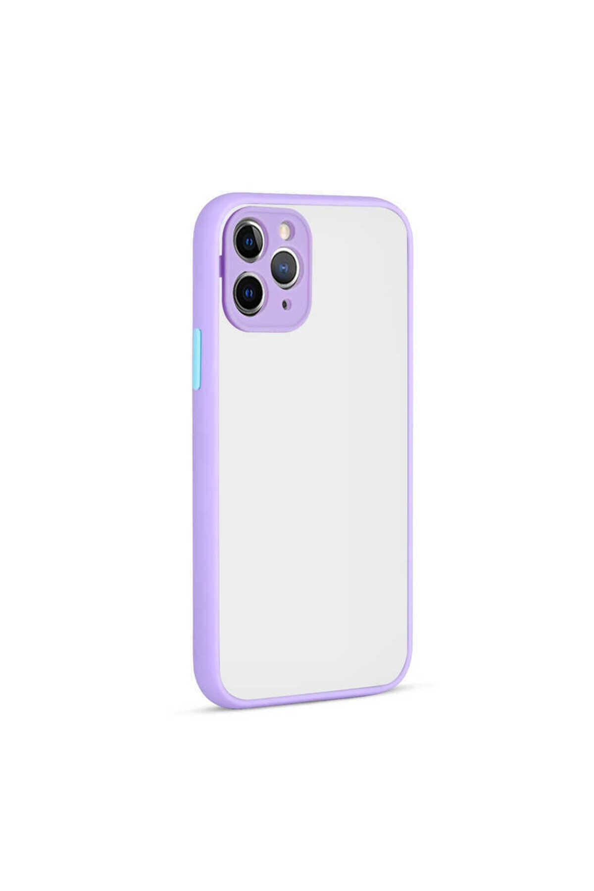 iPhone 12 Pro Uyumlu BSAY Hux Kılıf-Kırmızı Lila