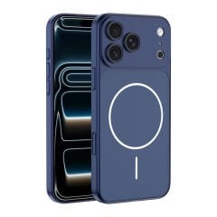 iPhone 16 Pro Max Kılıf Zore M-Safe Şarj Özellikli Kamera Korumalı Spark Kılıf Turuncu