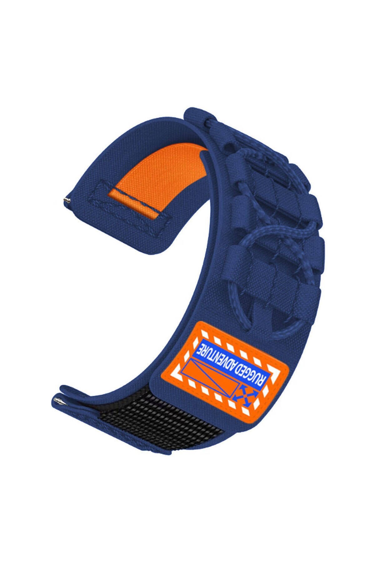 Galaxy Watch Active 2 40mm BSAY KRD-112 20mm Orbital Örgülü Halat Tasarımlı Naylon Kumaş Hasır Kordo Mavi