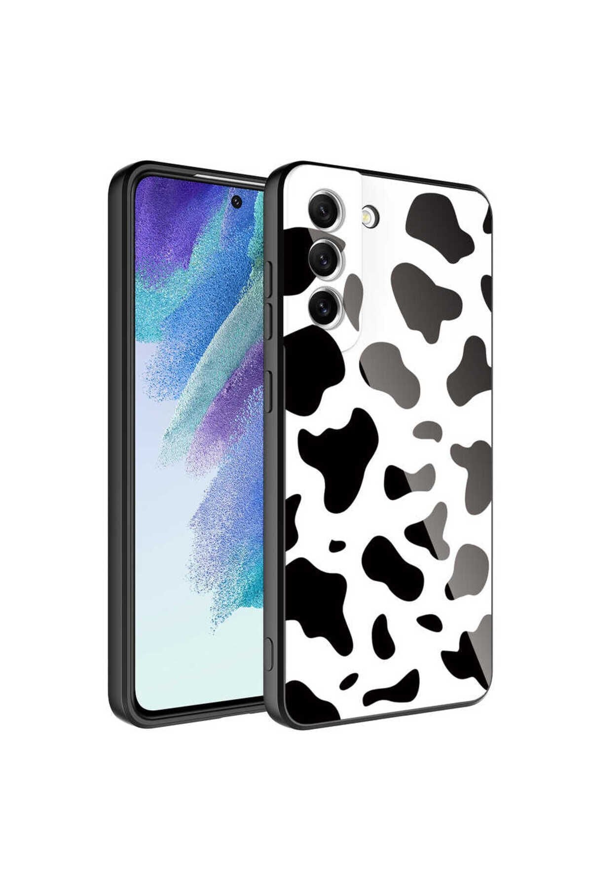 Galaxy S21 FE Uyumlu Kamera Korumalı Desenli Sert Silikon SBT Epoksi Kılıf-NO7 No7