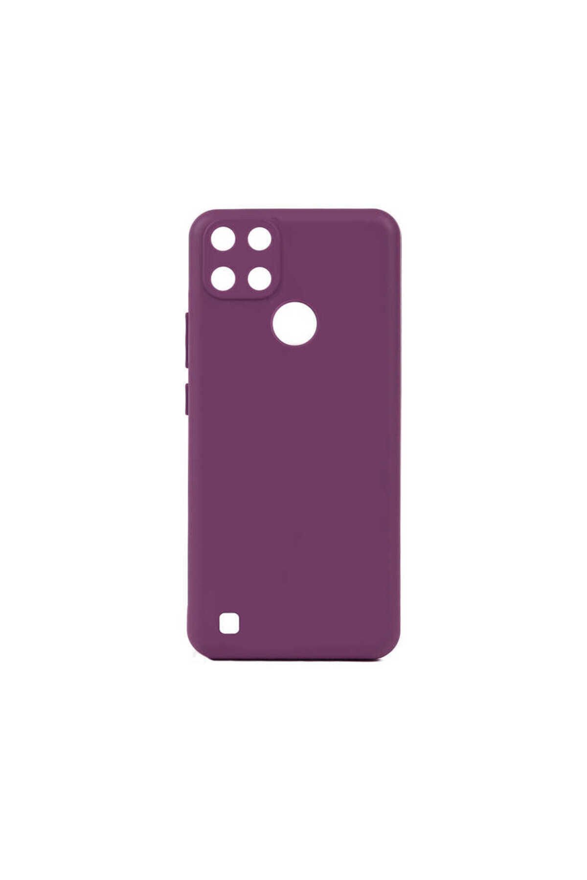 Realme C21Y Kılıf BSAY Biye Silikon - Mor Mor