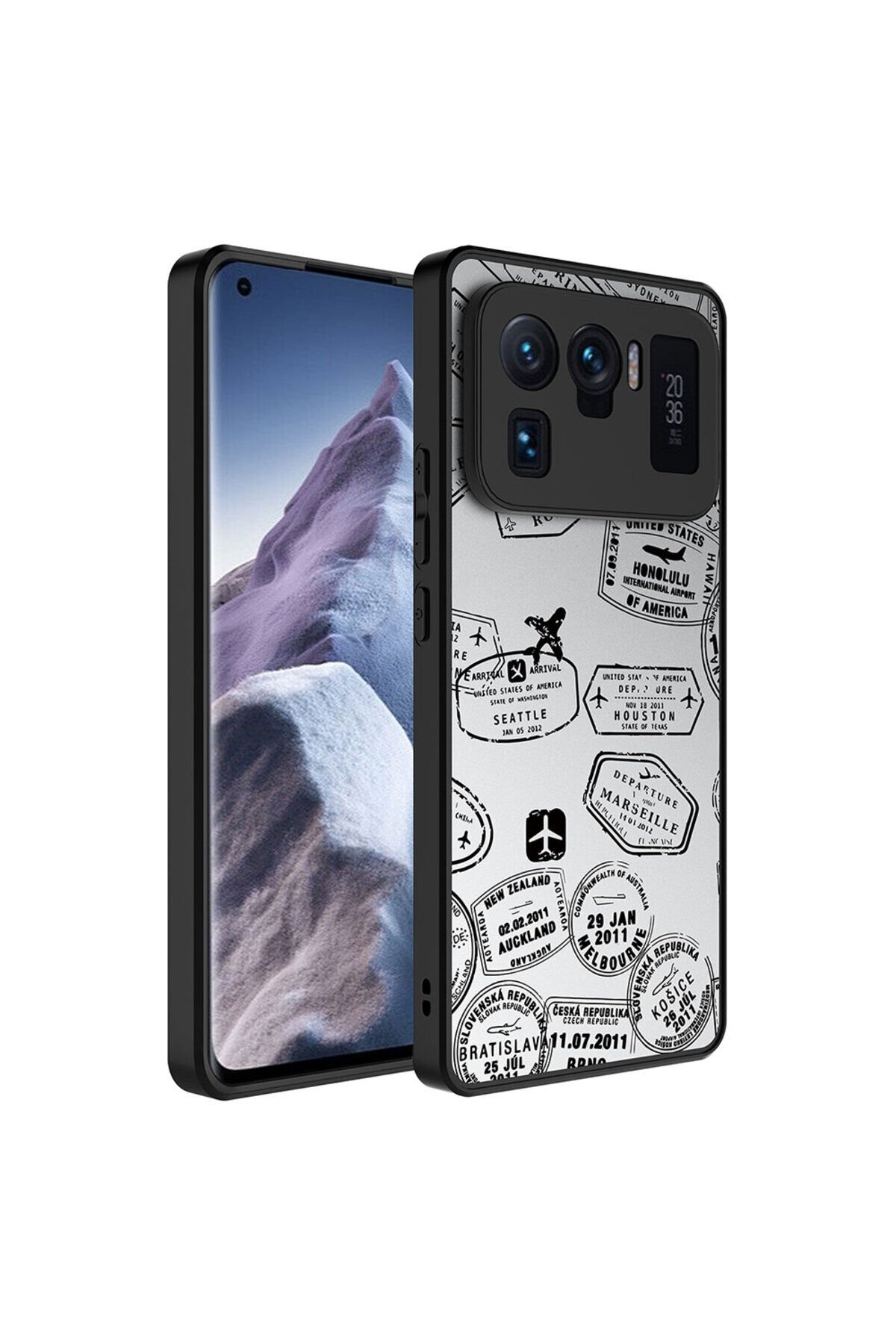Mi 11 Ultra Kılıf Aynalı Desenli Kamera Korumalı Parlak BSAY Mirror Kapak - Pati Seyahat