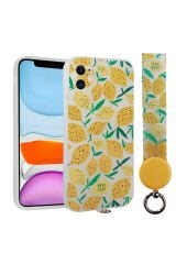 iPhone 11 Uyumlu Desenli El Askılı İpli SBT Arte Silikon Kılıf-NO7 No7