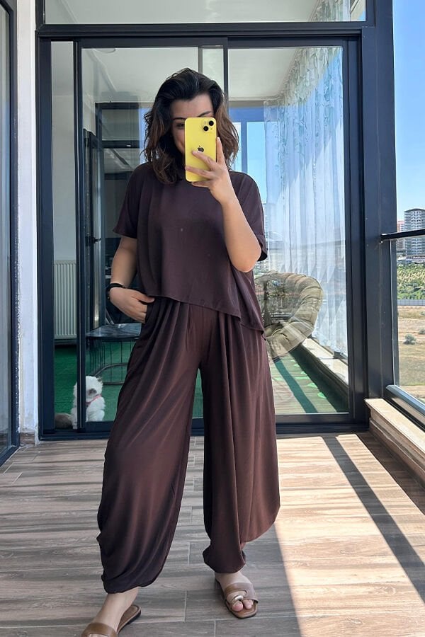 Tsihrt Pantolon Takım Bordo - L