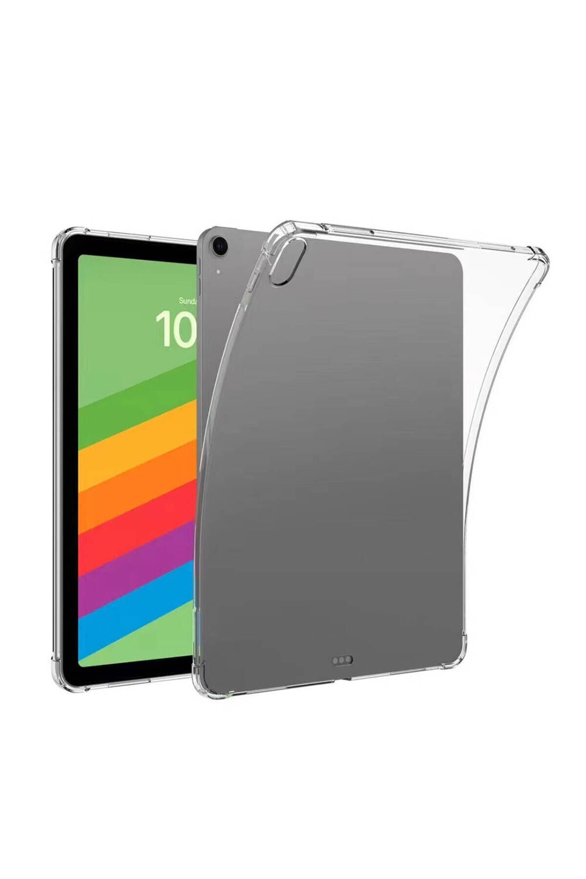 iPad Air 11 2024 Kılıf Uyumlu ZPRB Tablet Nitro Anti Shock Silikon Kapak-Şeffaf Şeffaf