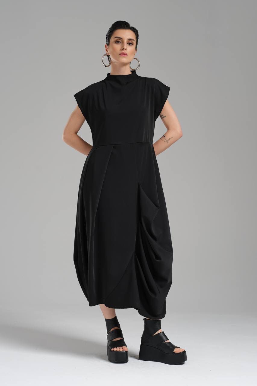Özel Tasarım Elbise Siyah - L