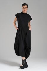 Özel Tasarım Elbise Siyah - M