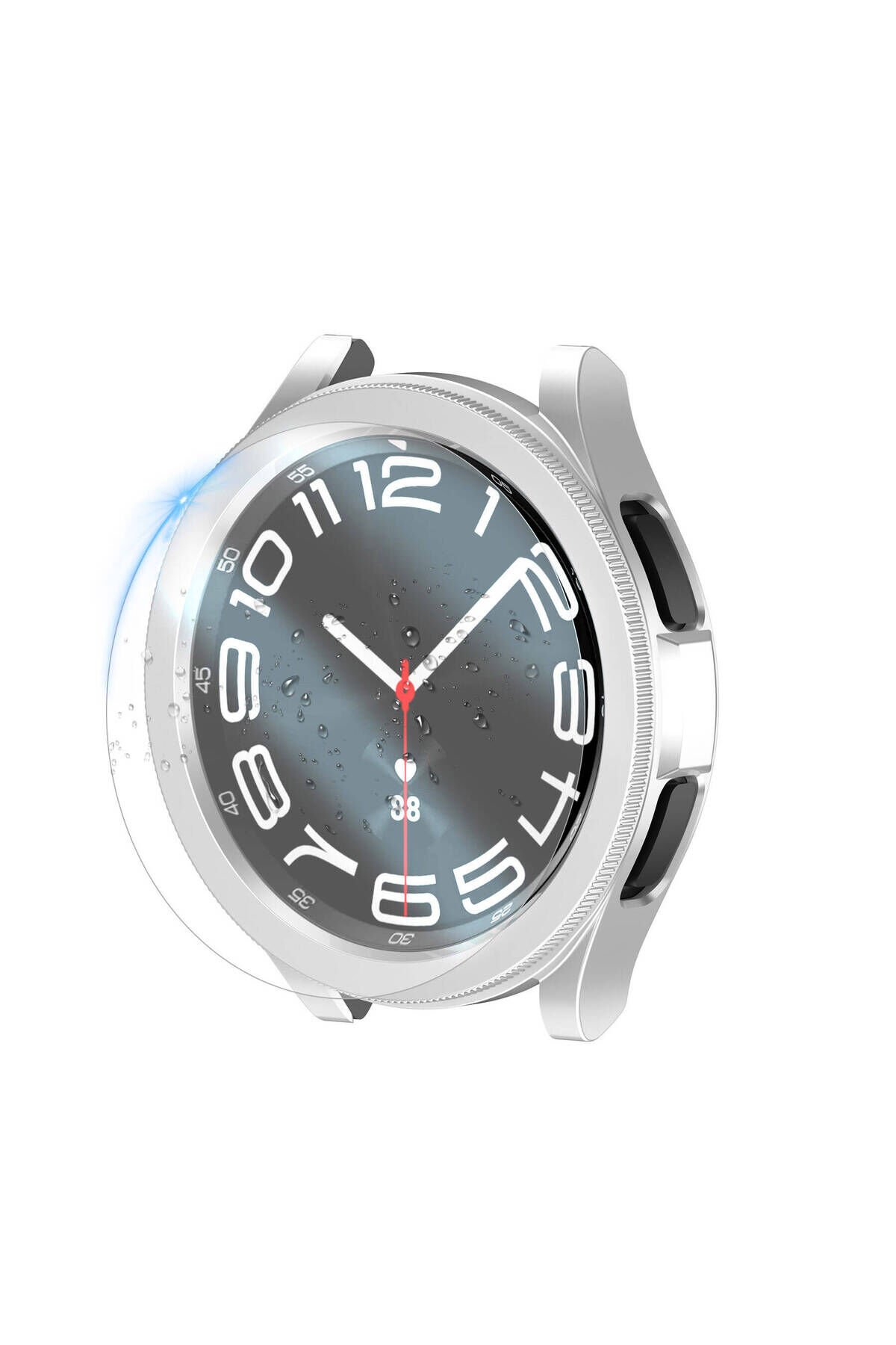 Galaxy Watch 6 Classic 43mm Sert PC Kasa ve Ekran Koruyucu SBT Watch Gard 29 - Beyaz