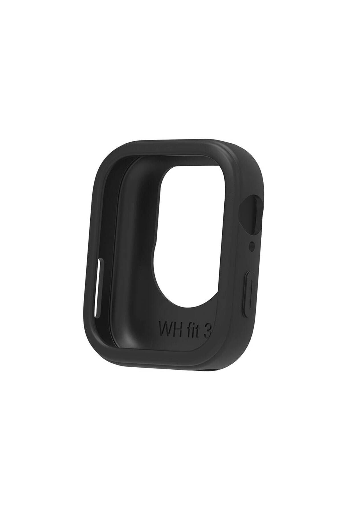 Huawei Watch Fit 3 Yumuşak TPU Silikon Kasa Koruyucu BSAY Watch Gard 34 - Kırmızı Siyah