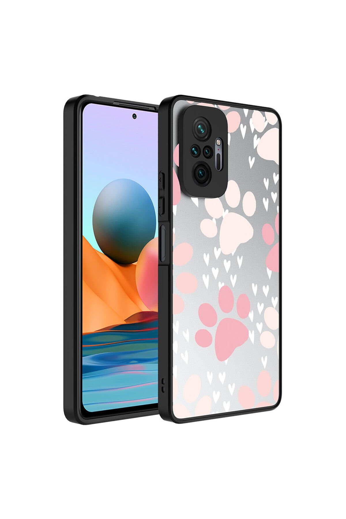 Redmi Note 10 Pro Kılıf Aynalı Desenli Kamera Korumalı Parlak BSAY Mirror Kapak - Seyahat Pati
