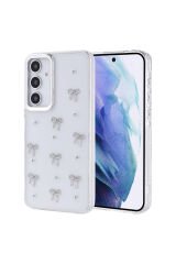 Galaxy A55 Kılıf Airbag Tasarımlı Simli Şeffaf SBT Kutup Kapak - Fiyonk