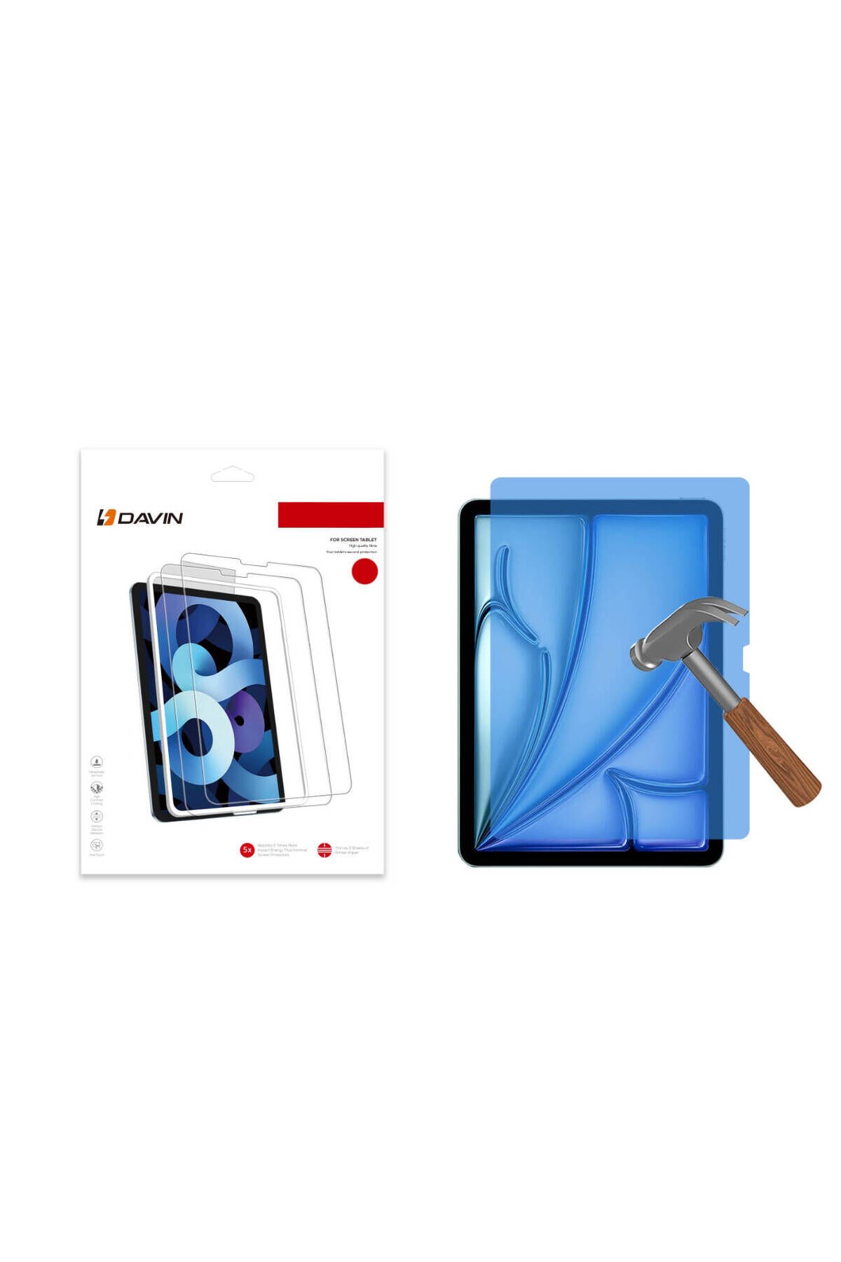 iPad Air 13 2024 Uyumlu Davin Tablet Nano Ekran Koruyucu-Şeffaf Şeffaf