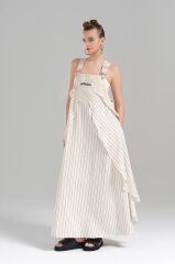 Özel Tasarım Salopet Krem - M