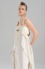 Özel Tasarım Salopet Krem - M