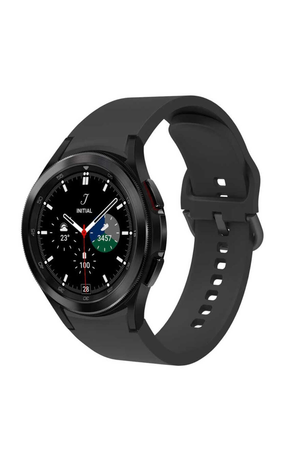 Galaxy Watch 4 Classic 46mm KRD-50 Uyumlu BSAY Kordon-Açık Yeşil Siyah