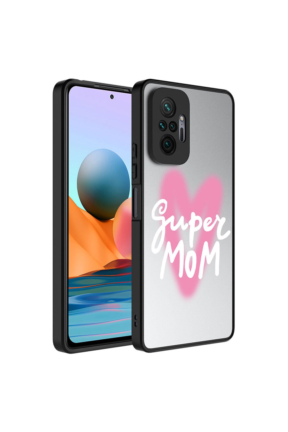 Redmi Note 10 Pro Kılıf Aynalı Desenli Kamera Korumalı Parlak BSAY Mirror Kapak - Seyahat Süper Anne