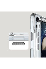 iPhone 16 Plus Kılıf Magsafe Şarj Özellikli Airbagli Şeffaf Zore İncek Kapak - Şeffaf Şeffaf
