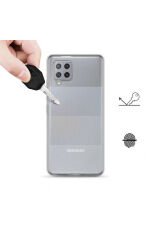Galaxy M22 Kılıf BSAY Süper Silikon Kapak - Renksiz Renksiz